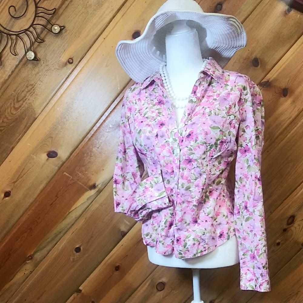 Button up Blouse Floral Small